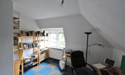 Schlafzimmer im Dachgeschoss (Bungalow, Schortens-Heidmühle)