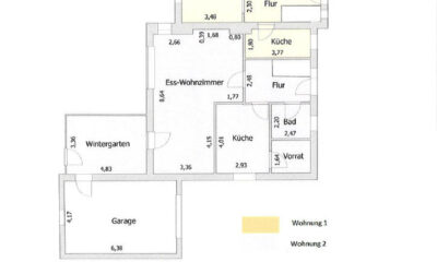 Grundrissskizze EG (Doppelhaus, Norden-Westermarsch II)